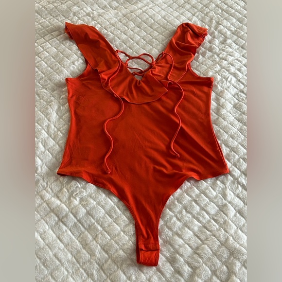 BCBGeneration Orange Bodysuit - Picture 9 of 11